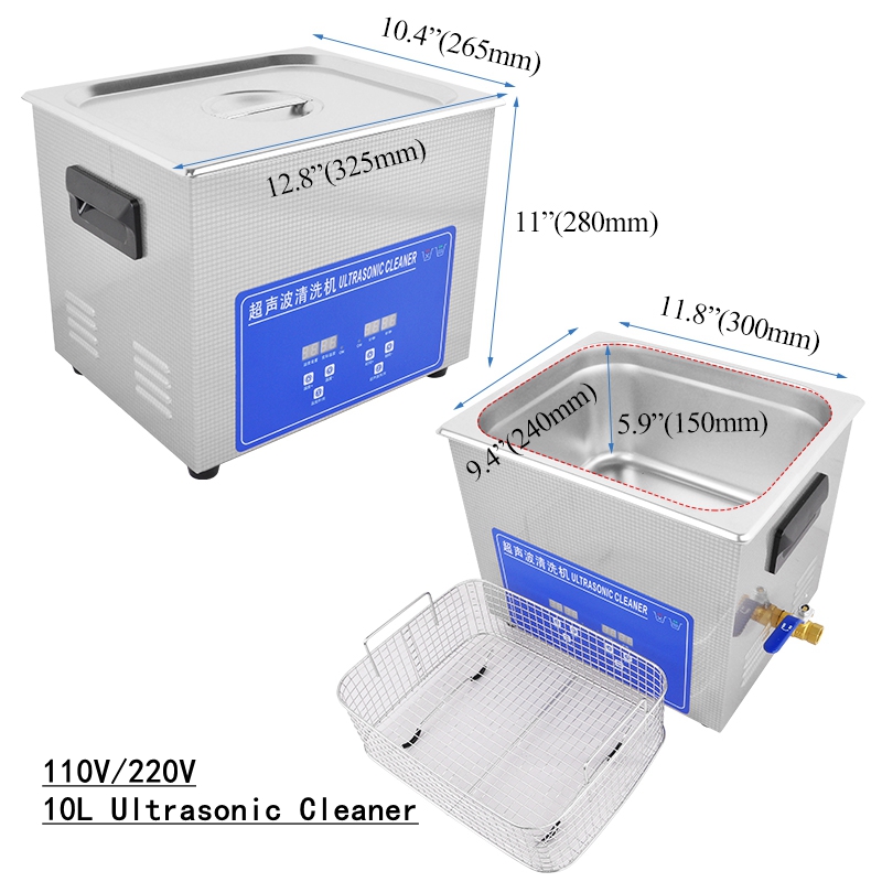 جهاز تنظيف بالموجات فوق الصوتي - مراجعة Ultrasonic Cleaning Machine 10L Digital وسعره