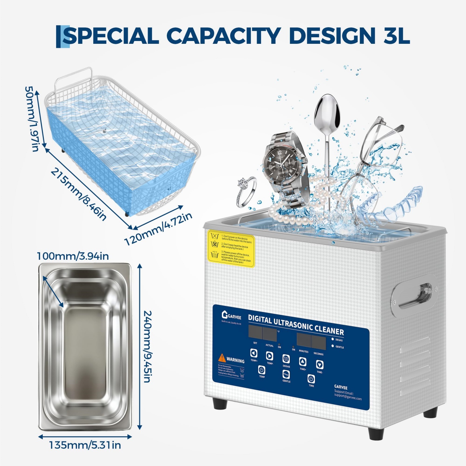 جهاز تنظيف بالموجات فوق الصوتي - مراجعة Stainless Steel Ultrasonic Cleaner 22L Basket وسعره