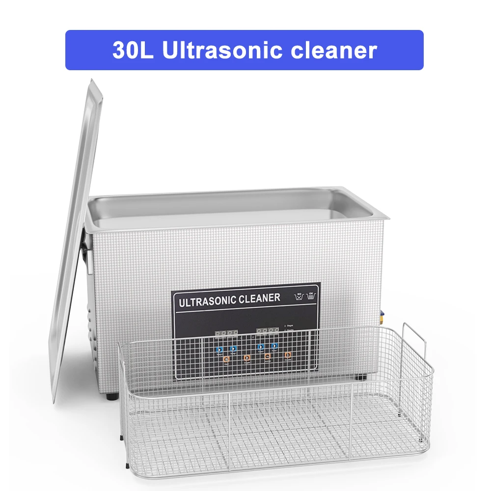 لمختبر محرك السيارة الصناعية آ - مراجعة Industrial Ultrasonic Cleaner 30L Heater وسعره
