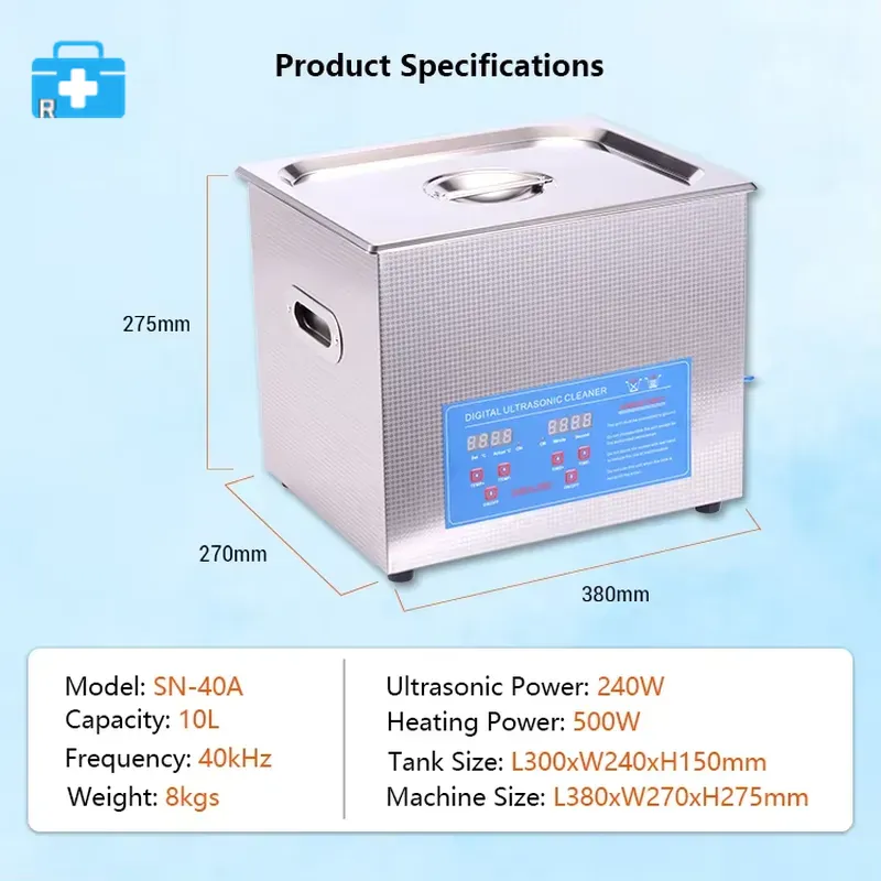 منظف بالموجات فوق الصوتية رقمي - مراجعة Ultrasonic Cleaning Machine 10L Digital وسعره