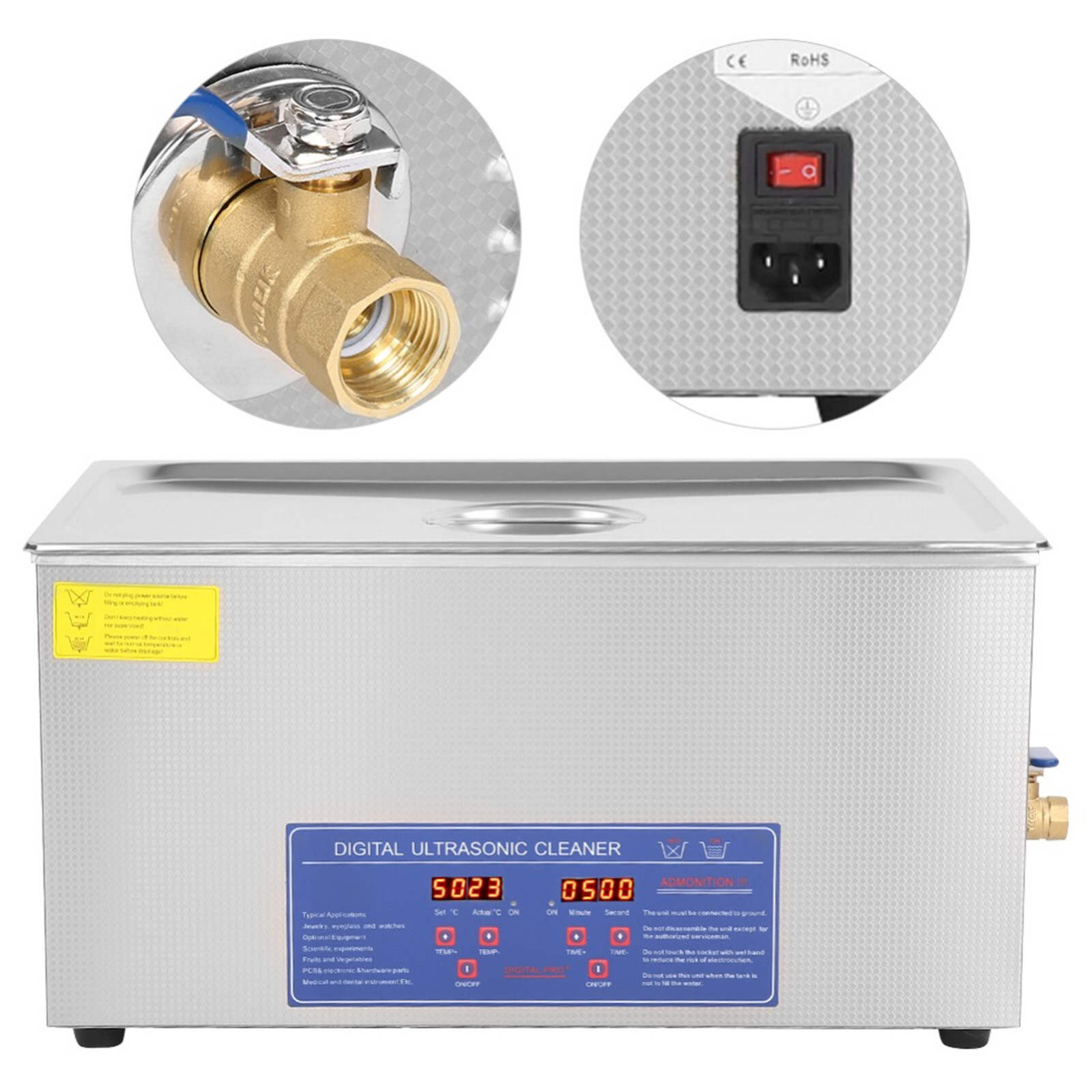 جهاز تنظيف بالموجات فوق الصوتي - مراجعة Industrial Ultrasonic Cleaner 30L Heater وسعره